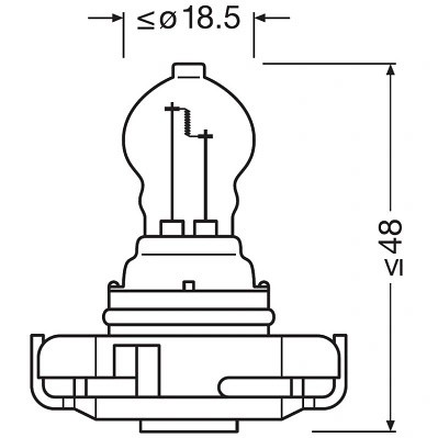 Лампа 24V PSX24W PG20-7 OSRAM 2504 OSRAM