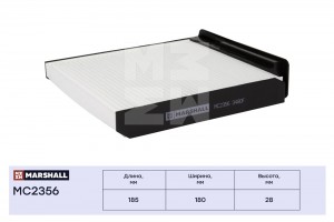 Фильтр салонный Lada Largus 12- Nissan Almera III 12-  Micra III 03-  Note I 06- MC2356 MARSHALL