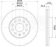 Диск торм. Skoda Octavia A7 (13-)/VW Jetta (11-) перед. d=276 (DF 084310)  2шт DF084310 TRIALLI