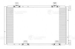 Радиатор кондиц. для ам Chevrolet Niva (02-),Лада 2123 (4 кронштейна) (LRAC 0122 LRAC 0122 LUZAR
