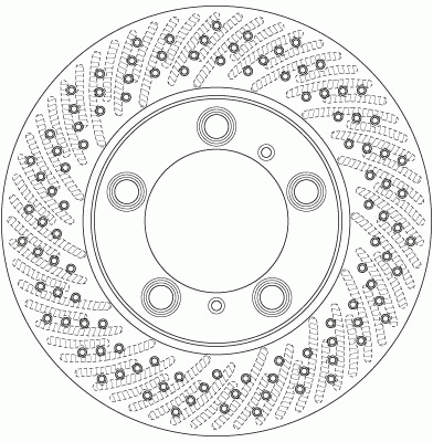 Диск тормозной передн левый PORSCHE BOXSTER (987) 2.7 DF6413S DF6413S TRW