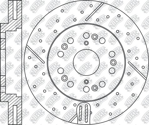 Диск тормозной TOYOTA Mark 2 (96-) LEXUS GS,IS (97-) передний (1шт.) NIBK RN1150DSET NIBK