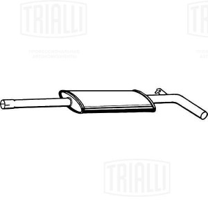 Глушитель Renault Megane II (02-) 1.6 16V доп. (резонатор) (алюм. сталь) (EAM 09 EAM 0908 TRIALLI