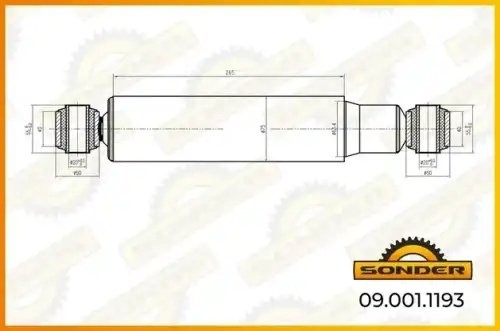 Амортизатор подвески O/O 412-660 d20x55/d20x55 090011193 SONDER