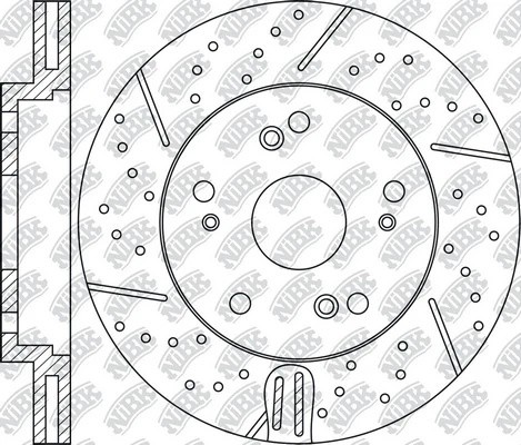 Диск тормозной HONDA Civic,Integra (01-) (2.0) передний (1шт.) NIBK RN1177DSET NIBK