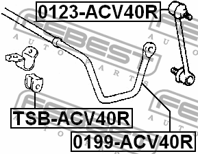 Стабилизатор TOYOTA Camry (06-11) задний FEBEST 0199-ACV40R FEBEST