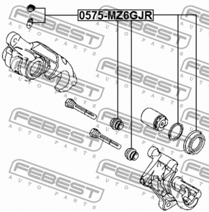 Ремкомплект задн суппорта MAZDA 6 GJ 2012- 0575-MZ6GJR 0575-MZ6GJR FEBEST