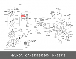 Кольца компрессора d-88 (3шт) AERO-540 38313-83800 + 38314-83800 АНАЛОГ!!! Корея 3831383800 HYUNDAI KIA
