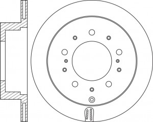 Диск тормозной TOYOTA LAND CRUISER J200 4.5D/4.7 07-/LEXUS LX570 08- задний RN12 RN1267 NIBK