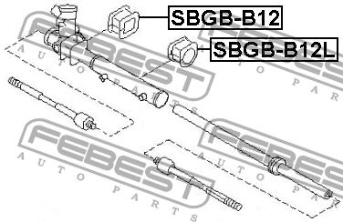 Опора рулевой рейки SUBARU LEGASY B10-B12 SBGB-B12L SBGB-B12L FEBEST