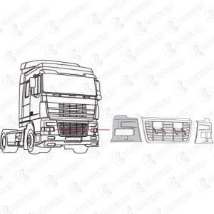 бампер!правая часть \DAF XF95 03-06 XF298 COVIND