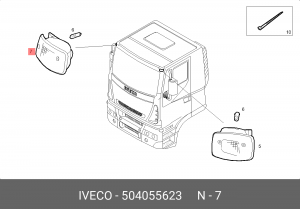 фонарь габаритный! правый\IVECO Eurocargo 504055623 IVECO