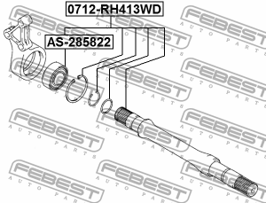 Подшипник приводного вала (28x58x22) SUZUKI SWIFT 2003-2010 AS-285822 AS-285822 FEBEST