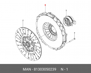 Корзина сцепления 81303050239 MAN