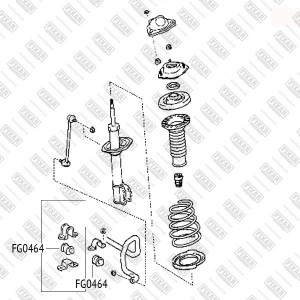 втулка стабилизатора!\ Toyota Camry 01> FG0464 FIXAR