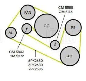 Ролик привод. ремня Audi A8 (94-) 3.3d/3.6i/3.7i/4.2i (опор.) (CM 5588) CM5588 TRIALLI