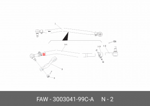 Наконечник рулевой тяги FAW 3250 продольной OE 300304199CA FAW