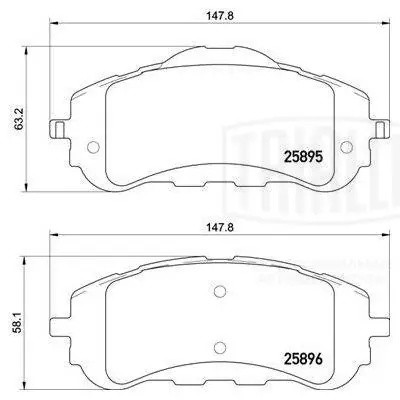 Колодки торм. Peugeot 308 II (13-) диск. перед. (PF 4318) PF 4318 TRIALLI