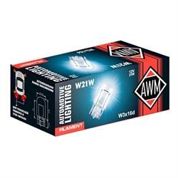 Лампа подсветки W21W 12V 21W "AWM"  10шт 410300014 AWM