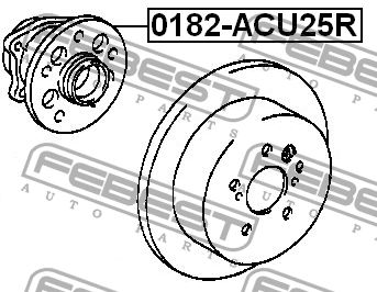 Ступица 0182-ACU25R 0182-ACU25R FEBEST