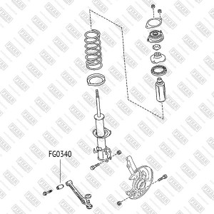 сайлентблок перед. рычага! наружный\ Mazda Demio 98> FG0340 FIXAR