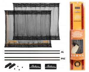 шторки солнцезащитные! на боковые стекла, раздвижные M ДxВ: 600x420-470 мм цвет  ASPS-S-09 AIRLINE