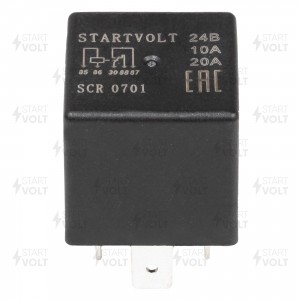Реле автомобильное 5 конт. 24V 10,20A (без кронштейна) (SCR 0701) SCR 0701 START VOLT