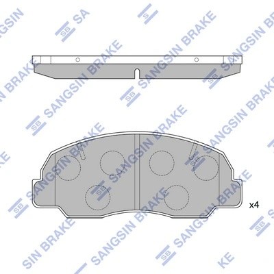 Колодки тормозные TOYOTA Yaris (99-) передние (4шт.) SANGSIN SP1417 SANGSIN