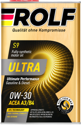 Rolf Ultra 0W30 (4L) (металл) масло моторное!синт.\API SL/CF,ACEA A3/B4,BMW LL-0 322944 ROLF