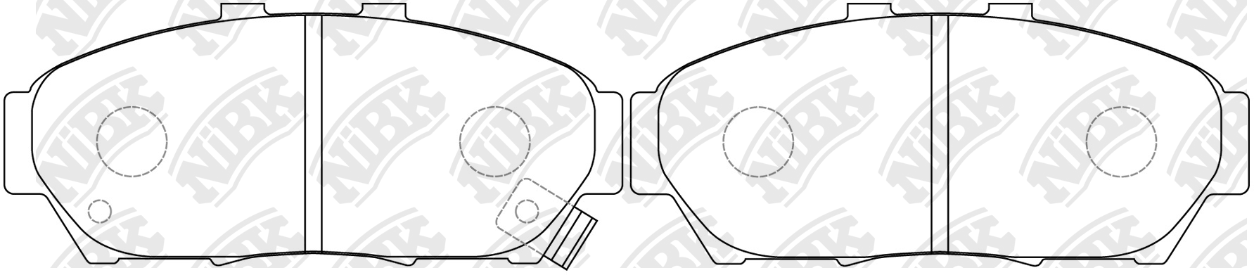 Колодки тормозные HONDA Integra (97-) передние (4шт.) NIBK PN8337 NIBK