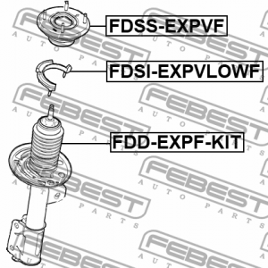 Опора амортизатора FORD EXPLORER V TUB 2011- FDSS-EXPVF FDSS-EXPVF FEBEST