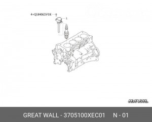 Катушка зажигания HAVAL H6,F7,F7x OE 3705100XEC01 GREAT WALL