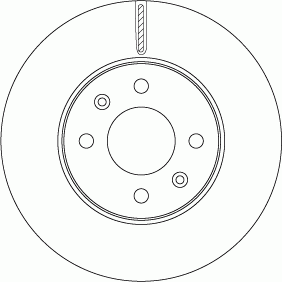 Диск тормозной HYUNDAI Solaris (17-) KIA Rio (17-) передний (1шт.) TRW DF6794 TRW