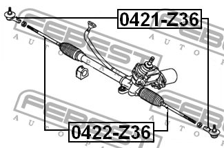 Тяга рулевая 0422-Z36 0422-Z36 FEBEST