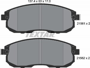 2156201 колодки дисковые передние!\ Nissan Tiida 1.6/1.8/1.5DCi 09.07> 2156201 TEXTAR