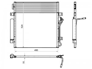 Радиатор кондиционера DODGE NITRO  07- STCR073940 STCR073940 SAT