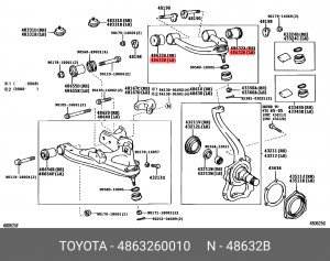 САЙЛЕНТБЛОК РЫЧАГА 48632-60010 48632-60010 TOYOTA