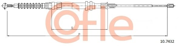 трос ручника л./п.! 1713/549\ VW Caddy Maxi III 08-15 92107432 COFLE