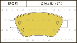 Колодки тормозные дисковые передние OPEL Corsa 06 - BB0263 BB0263 BLITZ