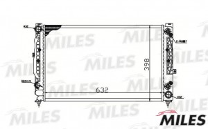 Радиатор (механическая сборка) AUDI A4 / A6 2.4-2.8/2.5TD A/T 97-06 (NISSENS 604 ACRM098 MILES