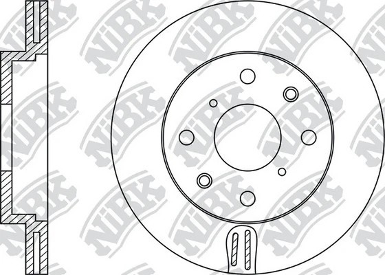 Диск тормозной HONDA Civic (01-05) передний (1шт.) NIBK RN1089 NIBK