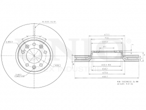 Диск тормозной передний BRD-20363 UNIO