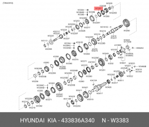 Кольцо HYUNDAI HD120 (KH10) синхронизатора 5,6 передачи OE 433836A340 HYUNDAI KIA