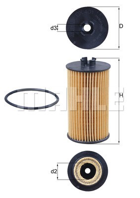 OPEL INSIGNIA (2008-2017) ASTRA K (2016>) OX 401D MAHLE KNECHT