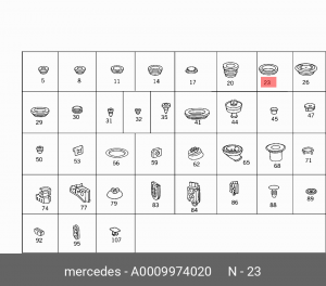 ЗАГЛУШКА РЕЗИНОВАЯ 32 ММ A 000 997 40 20 MERCEDES BENZ