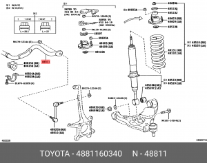стабилизатор! передний\ Toyota 4Runner, Lexus GX400/GX460 48811-60340 TOYOTA