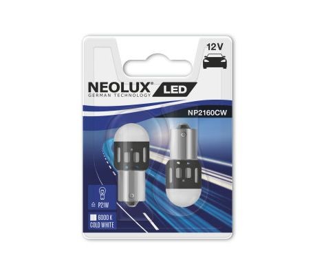 Лампа светодиодная 12V P21W BA15s 6000K 85лм блистер (2шт.) LED Cool White NEOLU NP2160CW-02B NEOLUX
