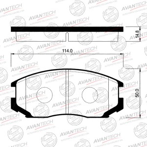Колодки тормозные дисковые Avantech передние Замена для арт. AV447 AV428 AVANTECH