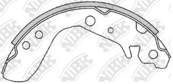 Колодки тормозные HONDA City (03-04),Jazz (02-08) задние барабанные (4шт.) NIBK FN5534 NIBK