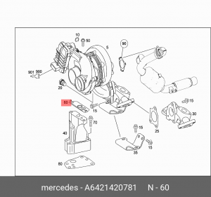 УПЛОТНИТ. ПРОКЛАДКА 6421420781 A 642 142 07 81 MERCEDES BENZ